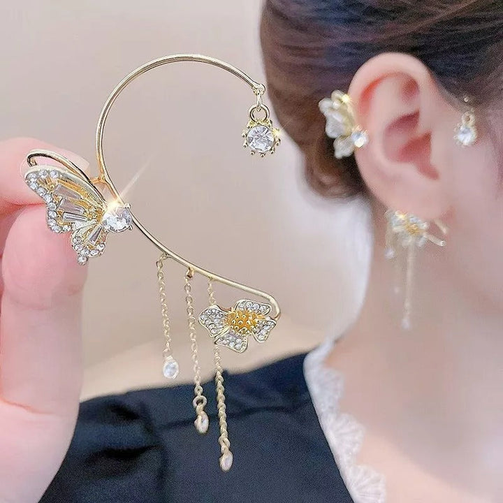 BowLift | Elegant Statement Earrings with Butterfly Design and Shimmering Zirconia