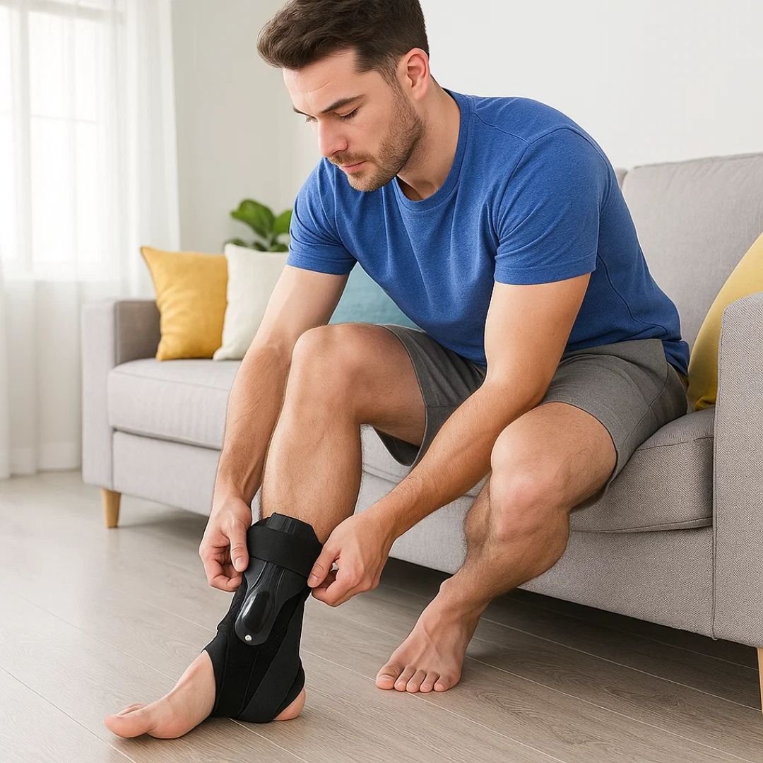SteadyStep | Ankle Support Brace – Sprain Stabilisation – Soft Low-Bulk Support – Prevents Twisting – Speeds Recovery – Reduces Swelling Bowlift