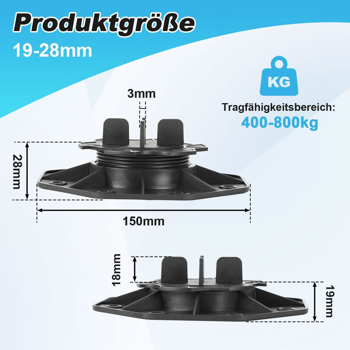 Adjustable pedestal height plate supports | Bowlift