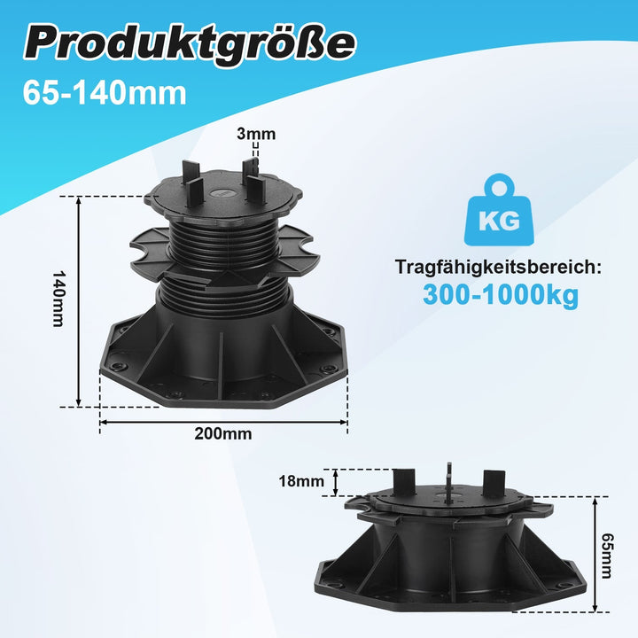 Adjustable pedestal height plate supports | Bowlift