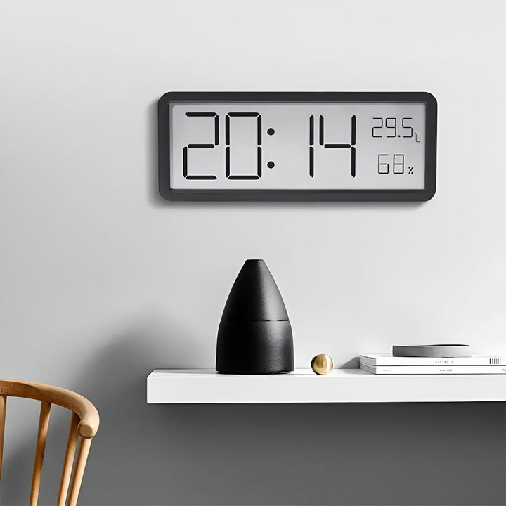 Digital LED Wall Clock – Large Display with Temperature and Humidity | Bowlift
