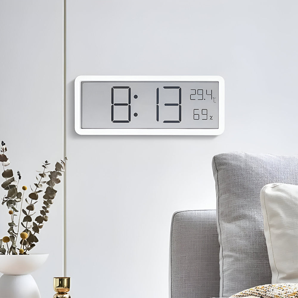 BowLift | Digital LED Wall Clock – Large Display with Temperature and Humidity