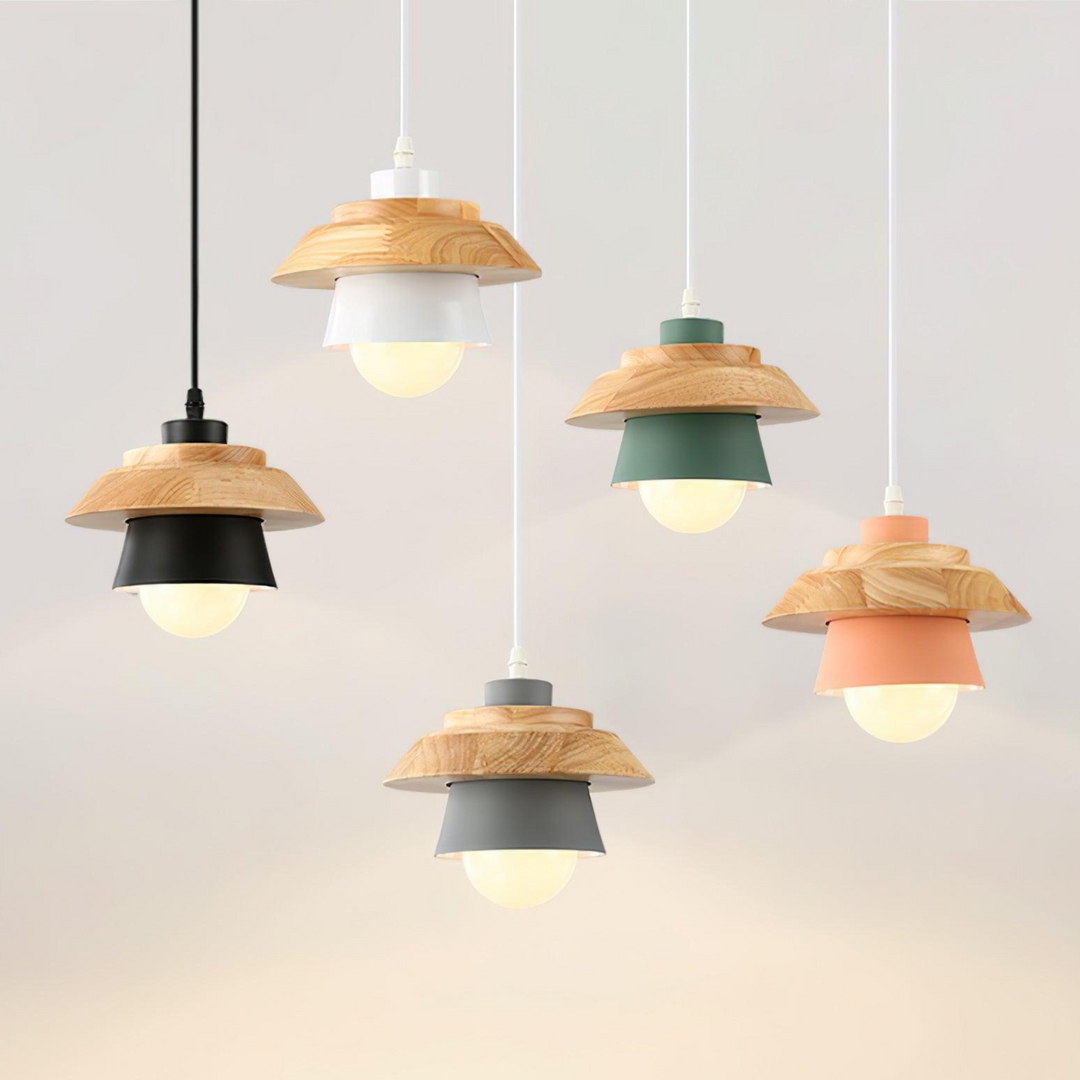 BowLift | NordicMacaron Luxury Ceiling Lamp - Scandinavian Design with Wooden Finish