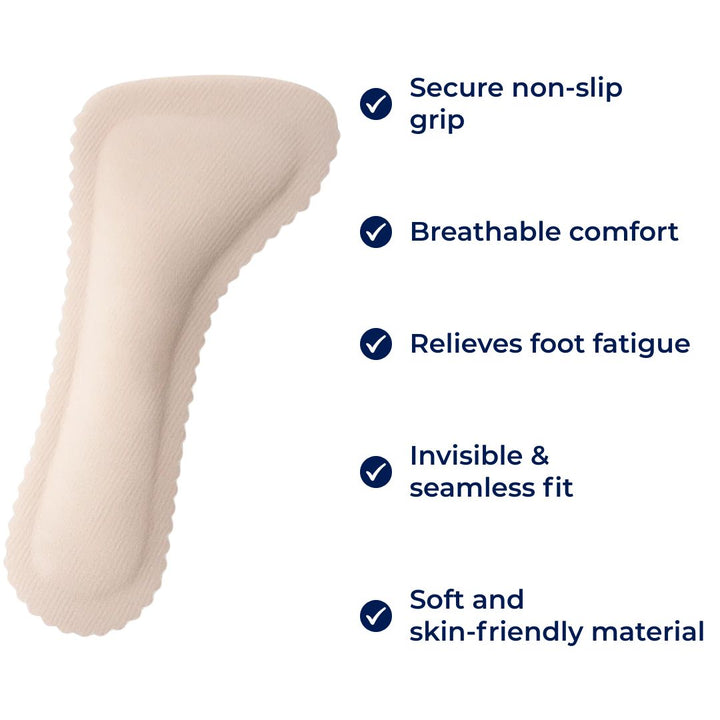 StrideSafe | Cushion Insoles for Sandals – Non‑Slip Grip – Breathable Comfort – Foot Fatigue Relief Bowlift