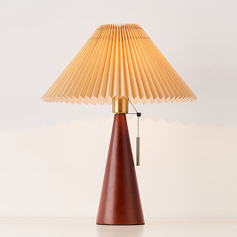 BowLift | AntiqueRadiance – Elegant Wood and Metal Table Lamp