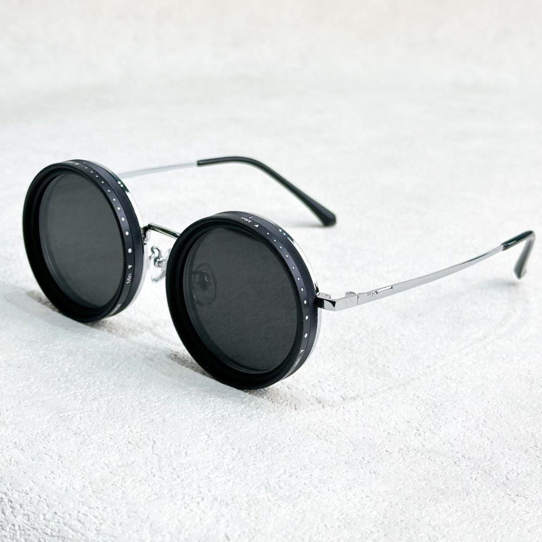 VisionRound Polarized Sunglasses – Unisex Retro Design with Adjustable Light Filter | Bowlift