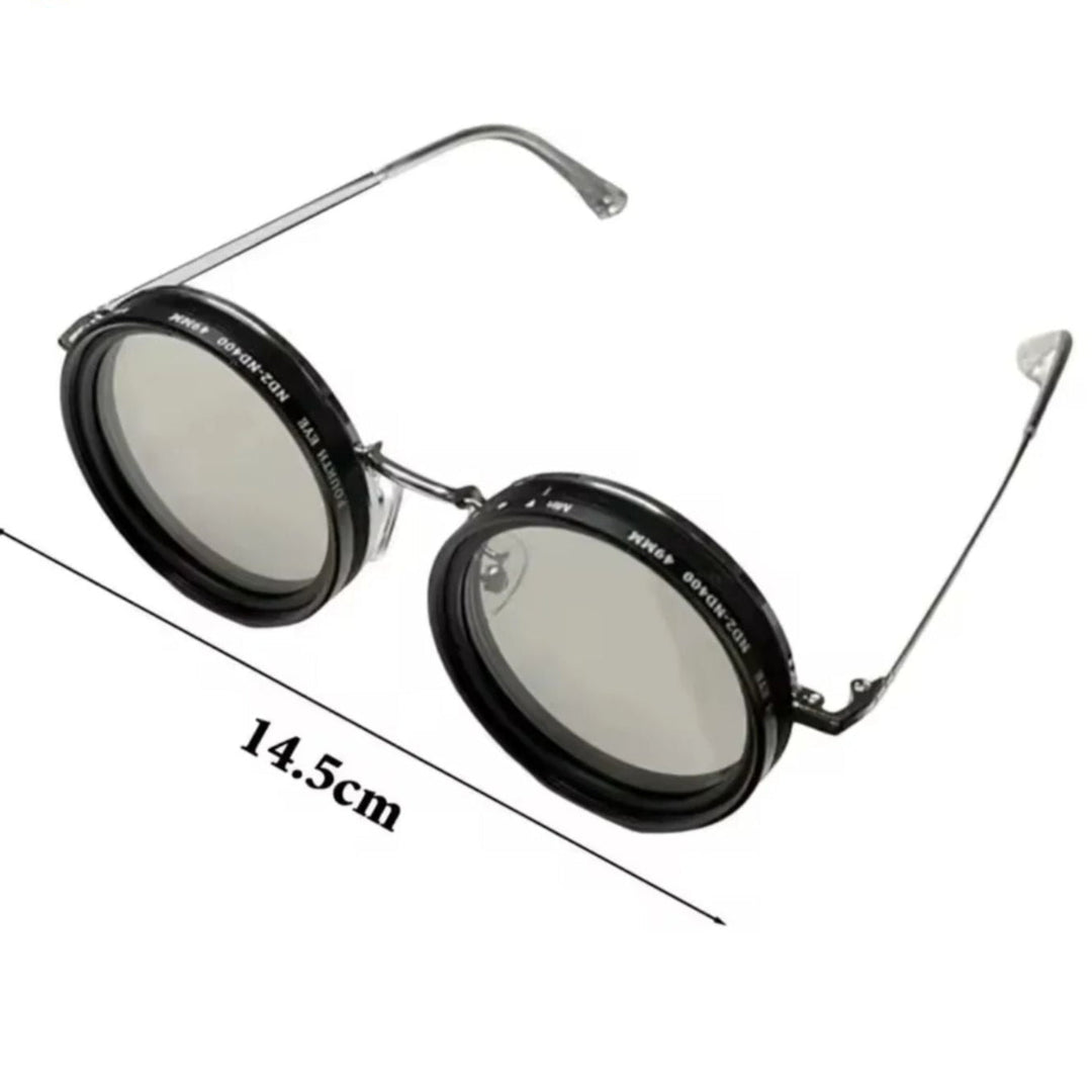 VisionRound Polarized Sunglasses – Unisex Retro Design with Adjustable Light Filter | Bowlift