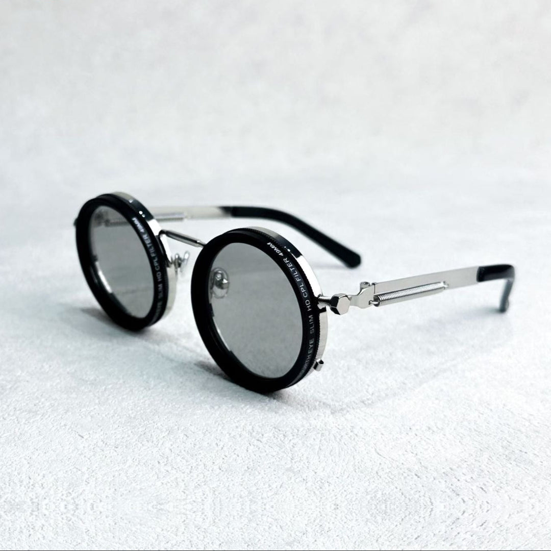 VisionRound Polarized Sunglasses – Unisex Retro Design with Adjustable Light Filter | Bowlift
