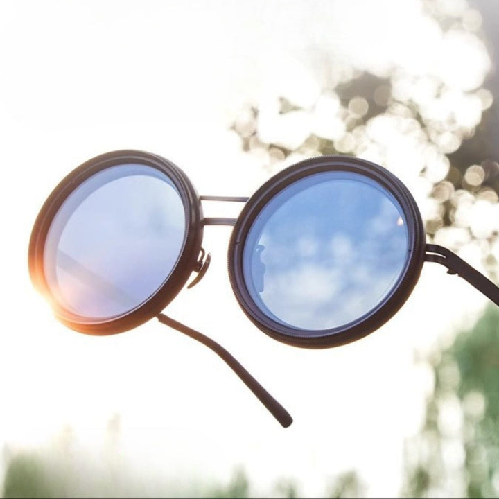 VisionRound Polarized Sunglasses – Unisex Retro Design with Adjustable Light Filter | Bowlift