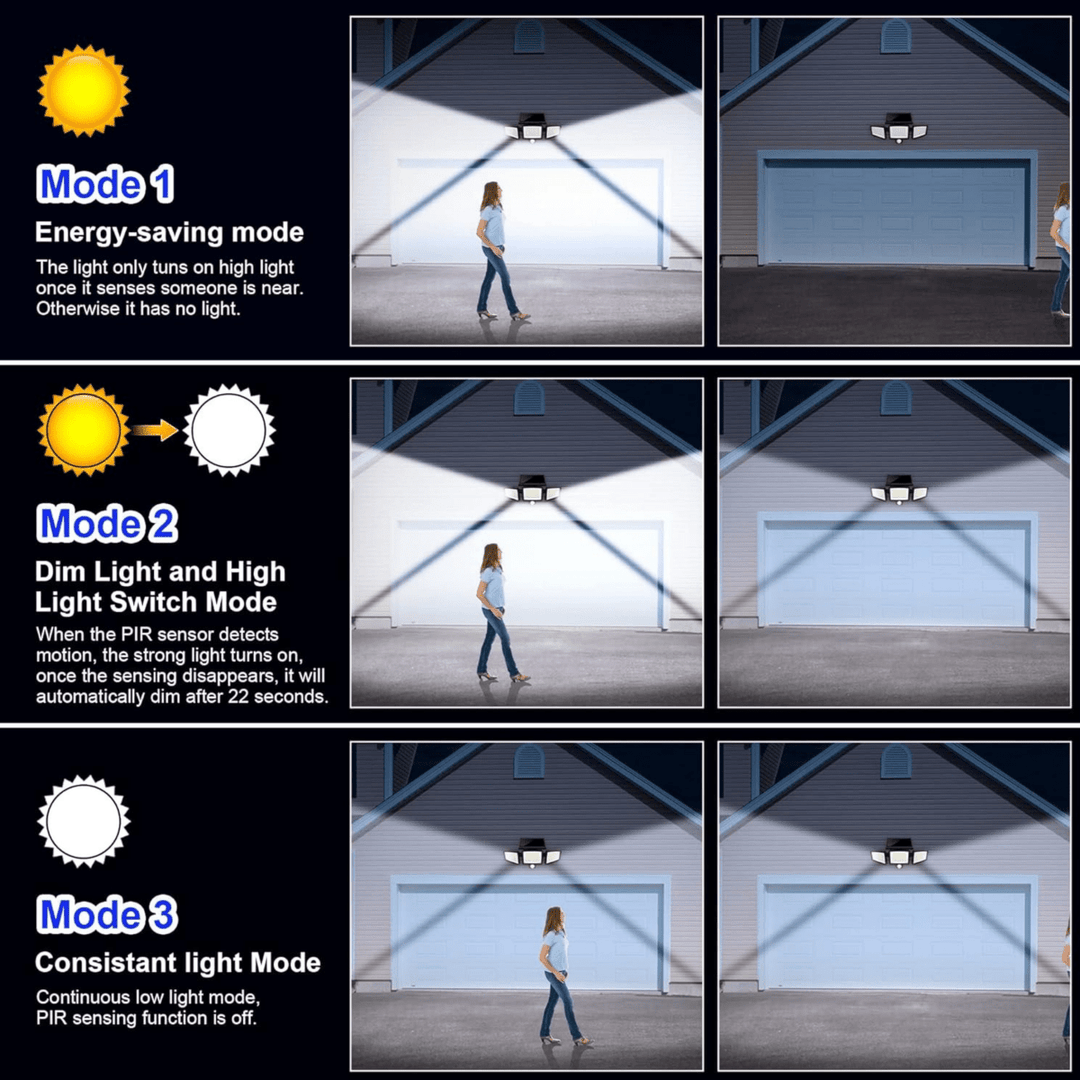 BowLift | Solar-powered LED security light with motion sensor & remote control