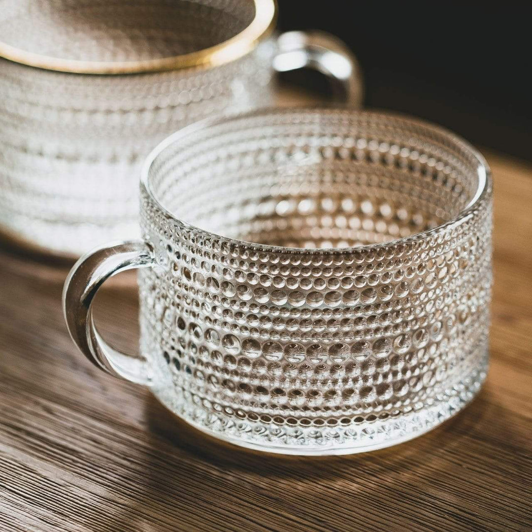Sunflower - Golden Lines Embossed Teacup Bowlift
