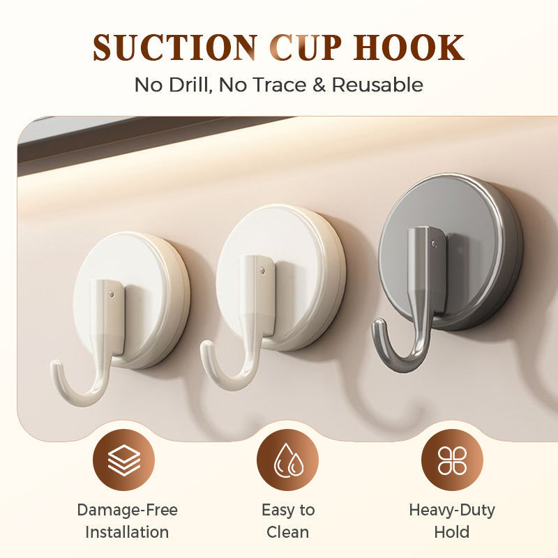 Suction cup hooks without drilling – set of 3 | Bowlift
