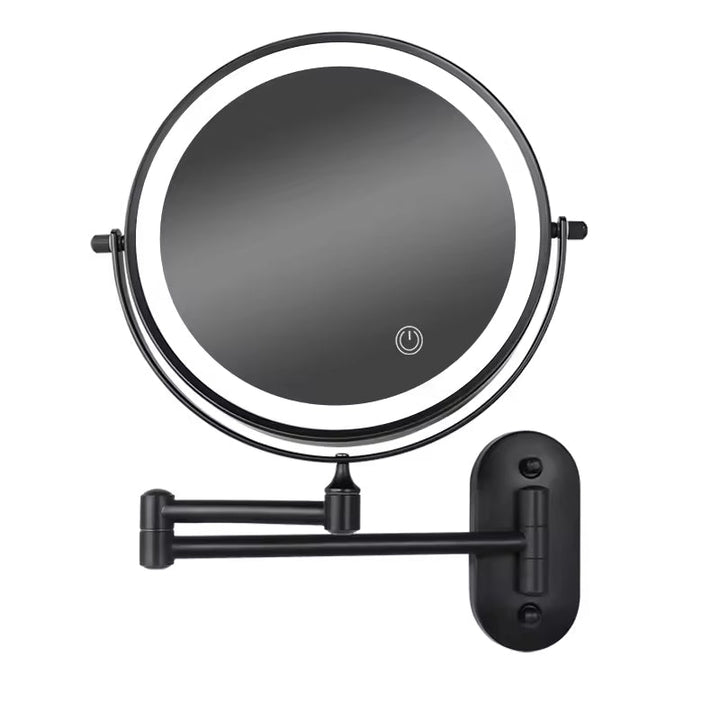 BowLift | Cosmetic Mirror VisoGlow | 3 Light Colors | 3x Magnification | Wireless & Rechargeable