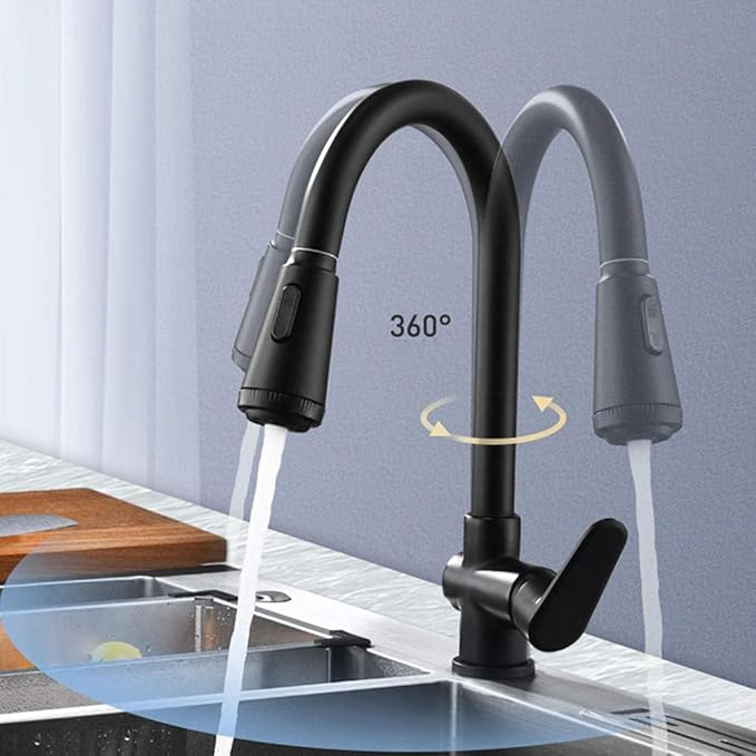 BowLift | SwiftFlow Modern Faucet Pull-Out Spray Sensor