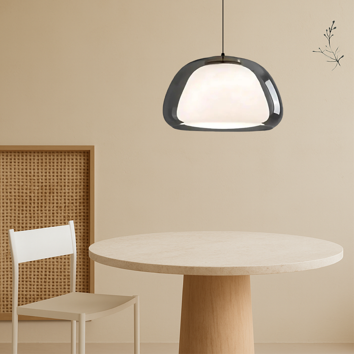 BowLift | Nombr Jelly Glass Pendant Lamp – Modern Lamp for Kitchen and Dining Table, Adjustable Height, Soft LED Light