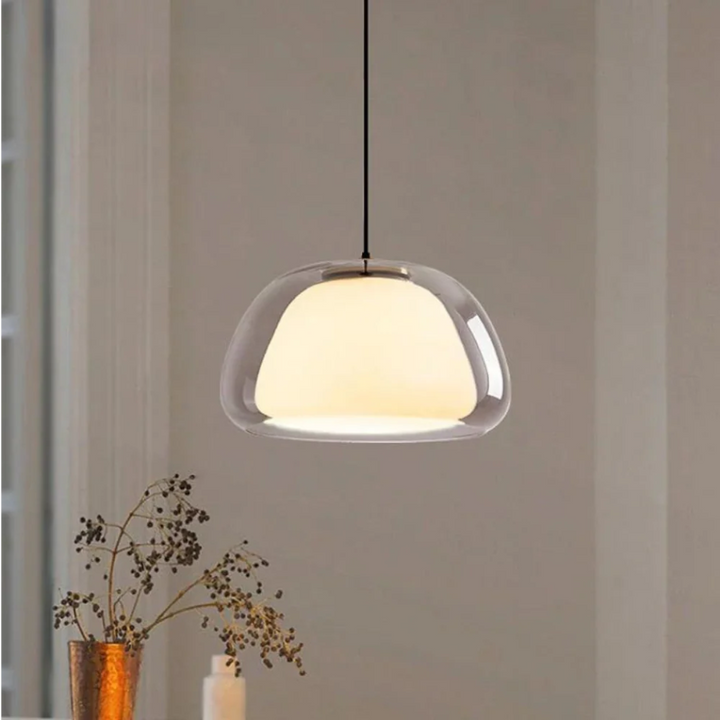 BowLift | Nombr Jelly Glass Pendant Lamp – Modern Lamp for Kitchen and Dining Table, Adjustable Height, Soft LED Light