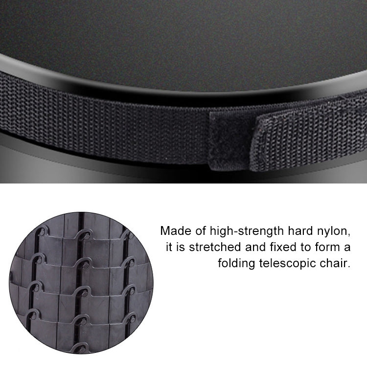 BowLift | Outdoor Portable Folding Telescopic Plastic Stool Camping Fishing Garden Stool (Black)