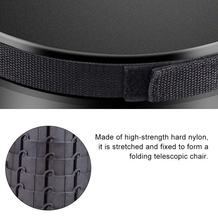 BowLift | Outdoor Portable Folding Telescopic Plastic Stool Camping Fishing Garden Stool (Black)