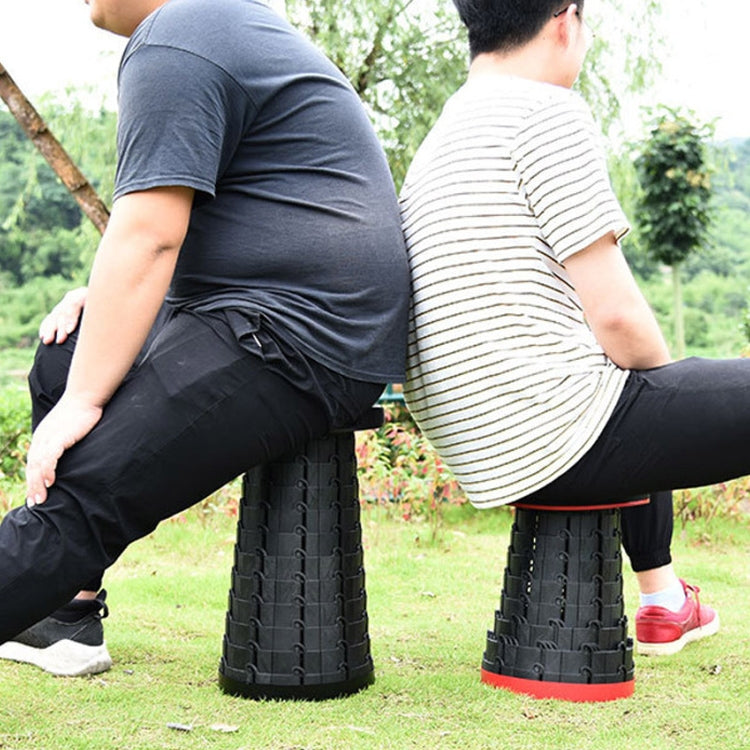 BowLift | Outdoor Portable Folding Telescopic Plastic Stool Camping Fishing Garden Stool (Black)