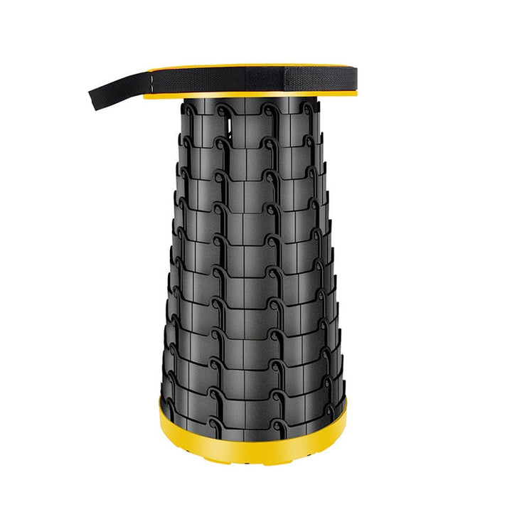 BowLift | Outdoor Portable Collapsible Telescopic Plastic Stool Camping Fishing Garden Stool (Yellow)