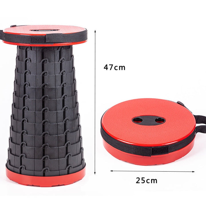 BowLift | Outdoor Portable Folding Telescopic Plastic Stool Camping Fishing Garden Stool (Purple)