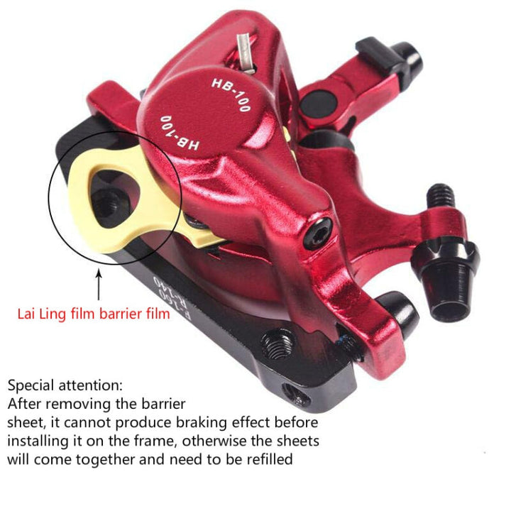 BowLift | ZOOM HB100 Mountain Bike Hydraulic Brake Caliper Folding Bike Cable Actuated Hydraulic Disc Brake Caliper, Style: Front (Blue)