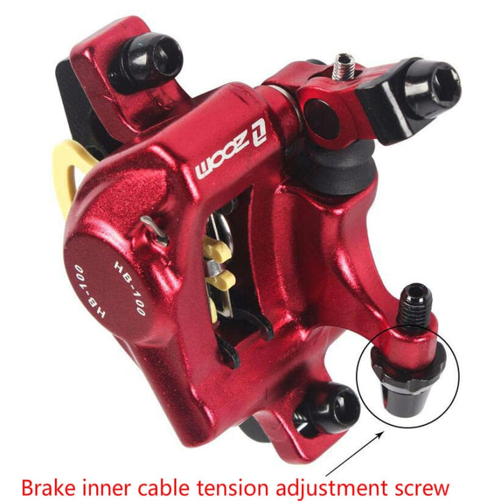 BowLift | ZOOM HB100 Mountain Bike Hydraulic Brake Caliper Folding Bike Cable Actuated Hydraulic Disc Brake Caliper, Style: Front (Blue)