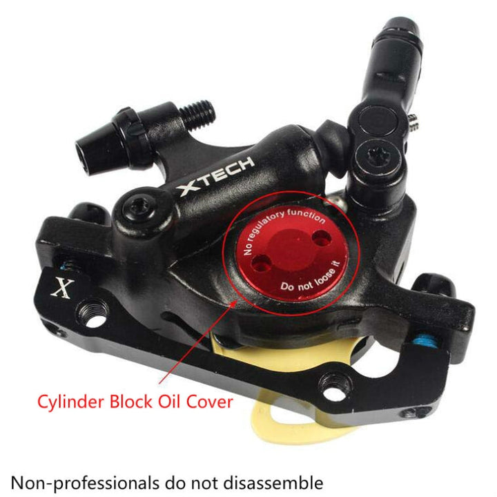 BowLift | ZOOM HB100 Mountainbike Hydraulic Brake Caliper Folding Bike Cable Pull Hydraulic Disc Brake Caliper, Style: Front and Rear (Red)