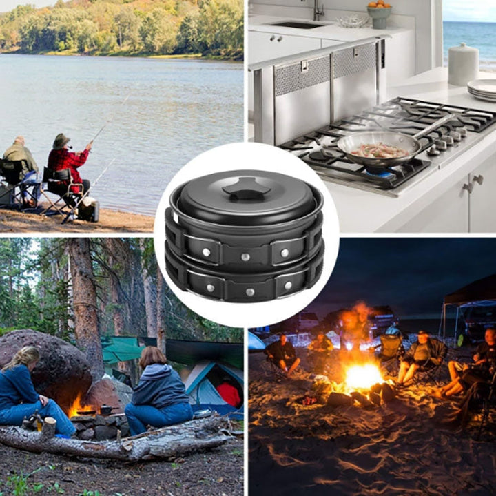 BowLift | Camping dishes Outdoor cookware set (Green)