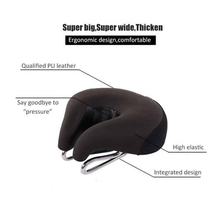 BowLift | Nose-less Bicycle Saddle Mountain Bike Thick Soft Padding (Red)