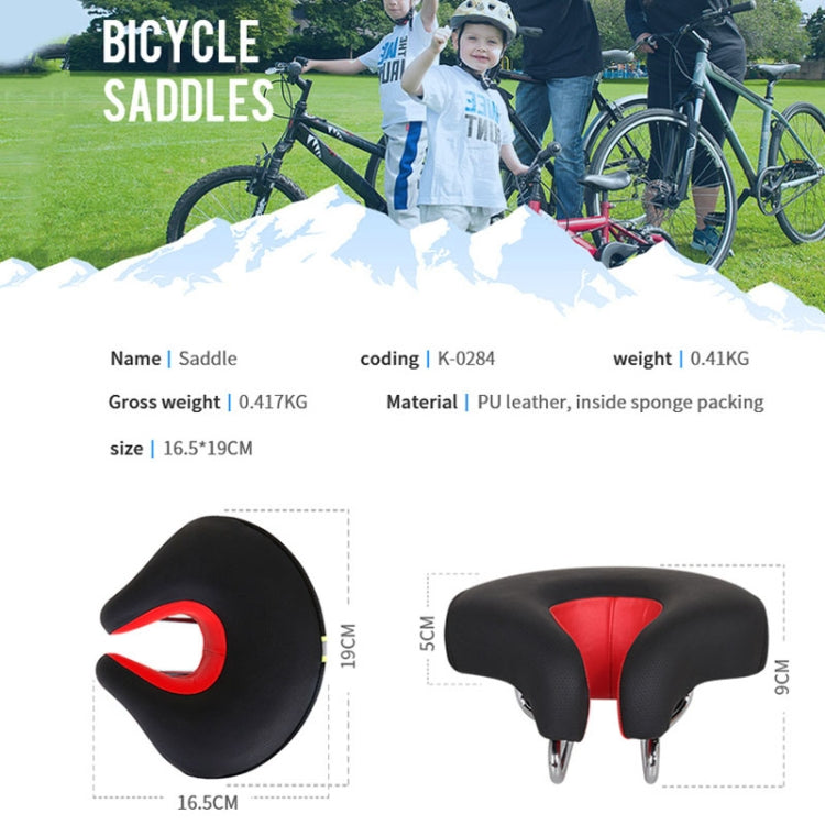 BowLift | Noseless Bike Saddle Mountain Bike Thick Soft Padding (Blue)
