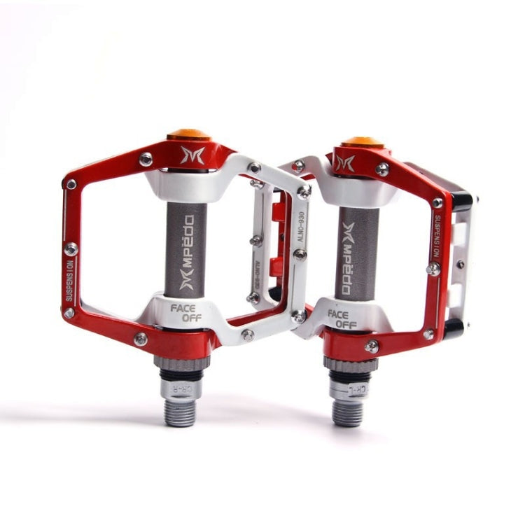 BowLift | MPEDA Mountainbike Platform Pedal Ultra-Light Aluminum Alloy Non-Slip Platform Pedal, Size: 930(White Red)
