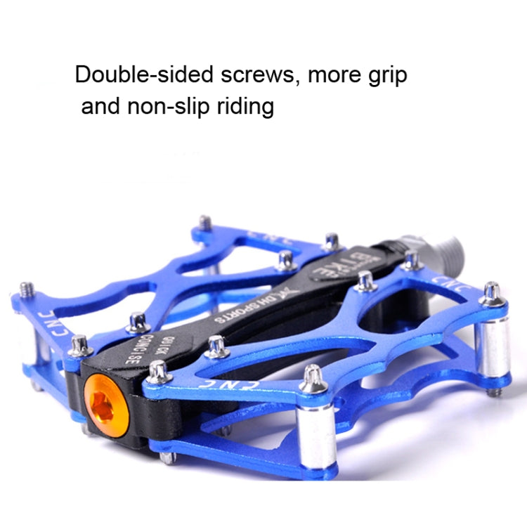 BowLift | Bicycle Pedal Mountain Bike Aluminum Alloy Palin Pedal Non-Slip Bearing Pedal (901 Yellow)