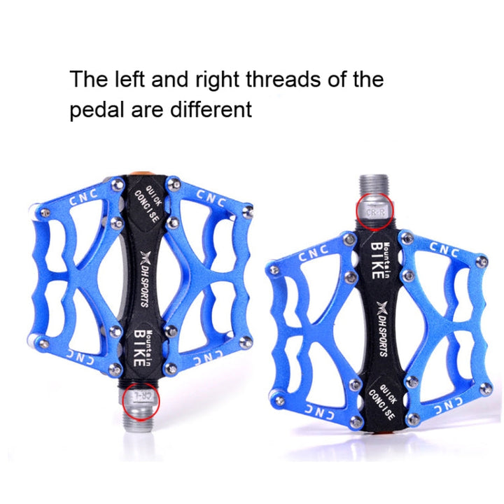 BowLift | Bicycle Pedal Mountain Bike Aluminum Alloy Palin Pedal Non-Slip Bearing Pedal (901-2 Red)