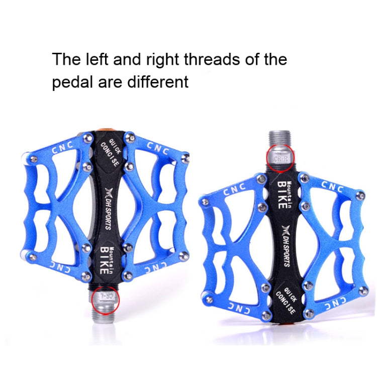 BowLift | Bicycle Pedal Mountain Bike Aluminum Alloy Palin Pedal Non-slip Bearing Pedal (901 Blue)