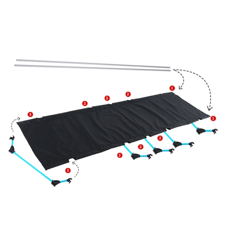 BowLift | CLS Outdoor Lightweight Folding Bed Camping Simple Leisure Bed (Gray)