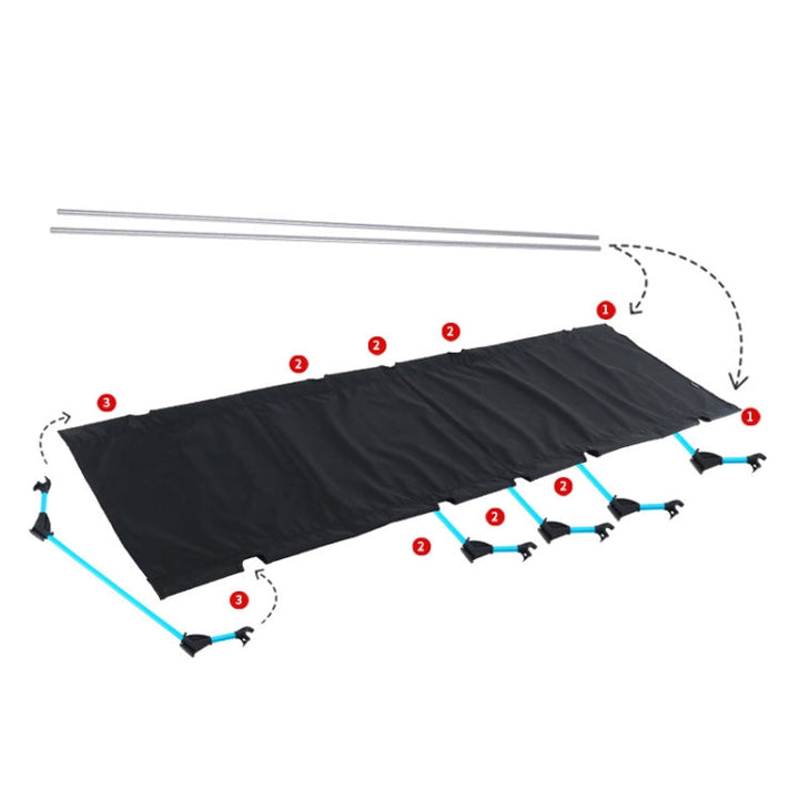 BowLift | CLS Outdoor Lightweight Folding Bed Camping Simple Leisure Bed (Gray)