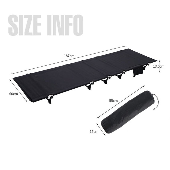 BowLift | CLS Outdoor Lightweight Folding Bed Camping Simple Leisure Bed (Gray)