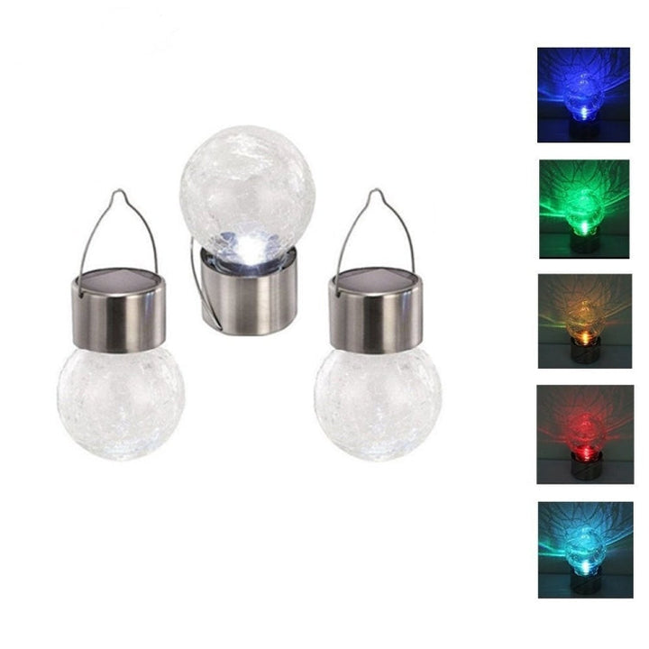 BowLift | 12 PCS Snap Ball Solar Chandelier Outdoor Garden Courtyard Holiday Decorative Light with Clip (Warm White Light)