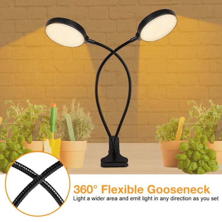 BowLift | LED Plant Growth Lamps USB Remote Control Clip Waterproof Full Spectrum Natural White Seedling Plant Light, Power: 60W Four Head