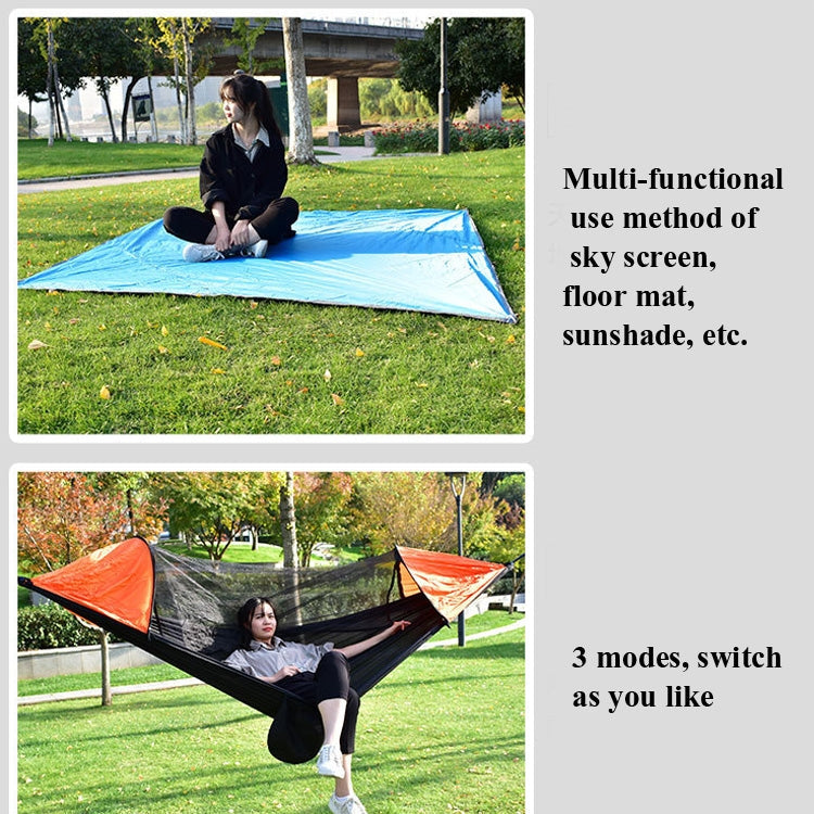 BowLift | Strut-Mosquito-Net-Hammock Diamond-Sunshade-Set Outdoor Camping Automatic Quick-Open Anti-Mosquito-Hammock-Shelter-Set (Army Green)