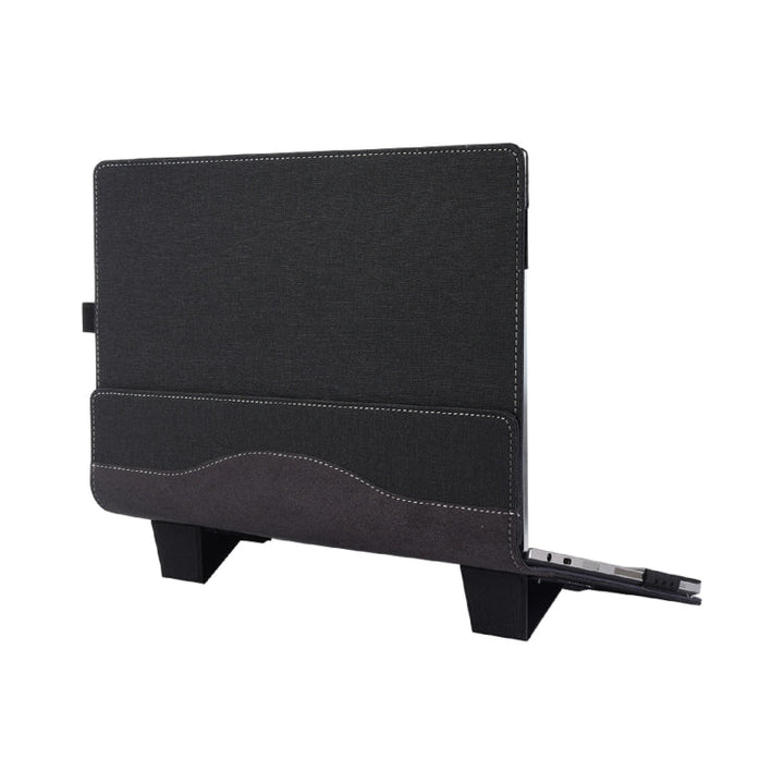 BowLift | For Samsung Galaxy Book 3 360 13.3 inch Leather Laptop Anti-Fall Protective Case with Stand (Black)