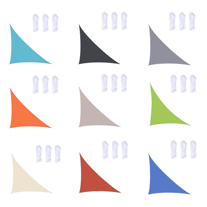 BowLift | Triangular Outdoor Garden Sun Shade Sail Waterproof Anti-UV Awning, Size: 3m x 3m x 4.3m (Lake Blue)