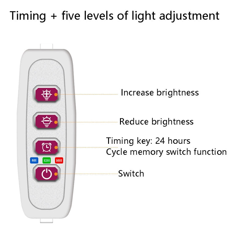 BowLift | LED Plant Growth Lamp Full Spectrum Intelligent Timer Indoor Fill Light Ring Plant Lamp, Power: One Head (Sunshine)