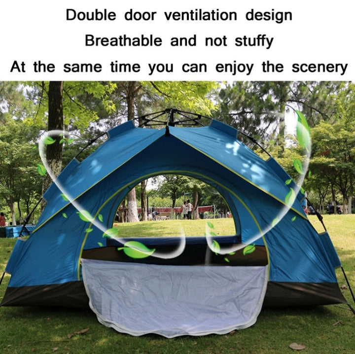 BowLift | TC-014 Outdoor Beach Travel Camping Automatic Spring Multi-Person Tent For 2 Persons (Blue)