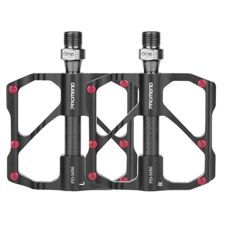 BowLift | PD-M86C  1 Pair PROMEND Bicycle Road Bike Mountain Bike 3 Palin Carbon Fiber Bearing Pedal (Black)