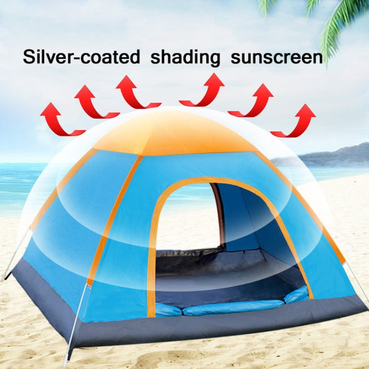 BowLift | Outdoor Camping Beach Rainproof Sunproof Automatic Quick Setup Tent for 3-4 People (Blue)
