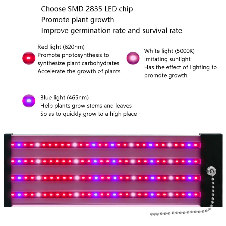 BowLift | LED growth lamp full spectrum plant light tube, Style: Small double row 100 cm (EU plug)