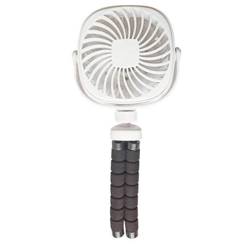 Octopus Stroller Deformation Fan Desktop Portable Handheld USB Small Fan, Colour: 1200mAh White | Bowlift
