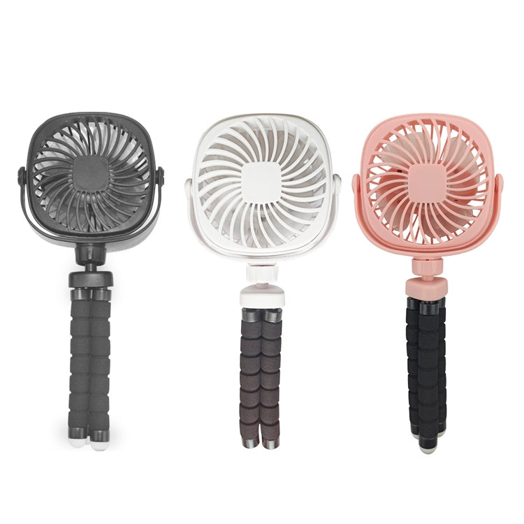 Octopus Stroller Deformation Fan Desktop Portable Handheld USB Small Fan, Colour: 1200mAh White | Bowlift